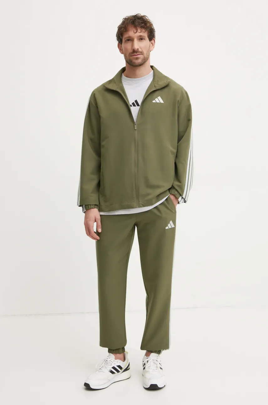 Хлопковая футболка adidas Essential мужская цвет серый меланж JF1100 Хлопковая футболка adidas Essential мужская цвет серый меланж JF1100
