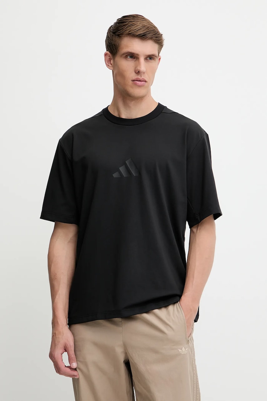 adidas tricou Z.N.E. culoarea negru, cu imprimeu, JJ1151
