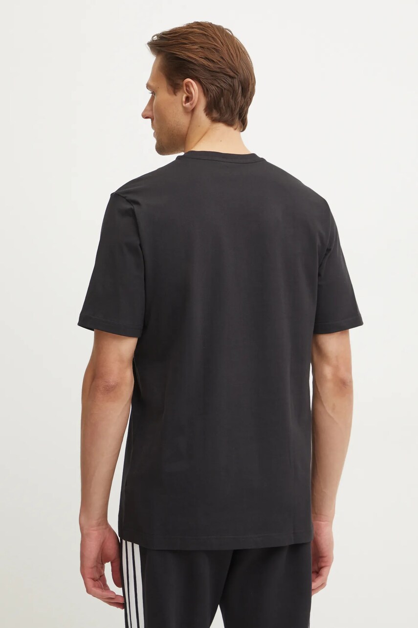 adidas pamut póló M ALL DAY I TEE fekete, férfi, nyomott mintás, JI9417 termék 2. képe