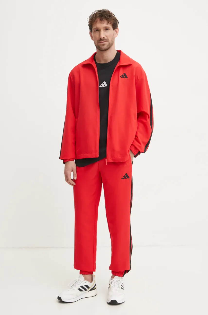 Хлопковая футболка adidas Essentials мужская цвет чёрный узорная JD1906 Хлопковая футболка adidas Essentials мужская цвет чёрный узорная JD1906