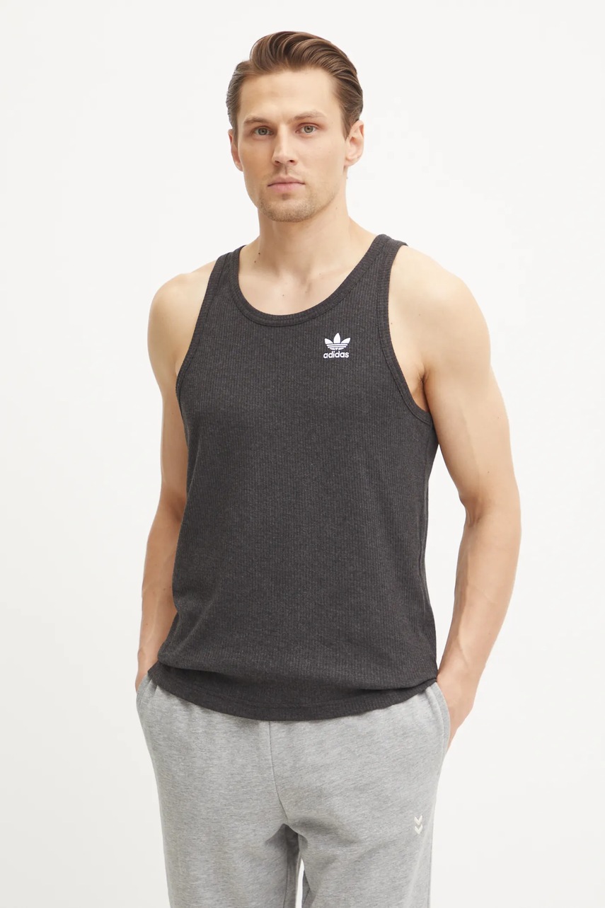 Μπλουζάκι adidas Originals Essential χρώμα: γκρι, IW5795 φωτογραφία