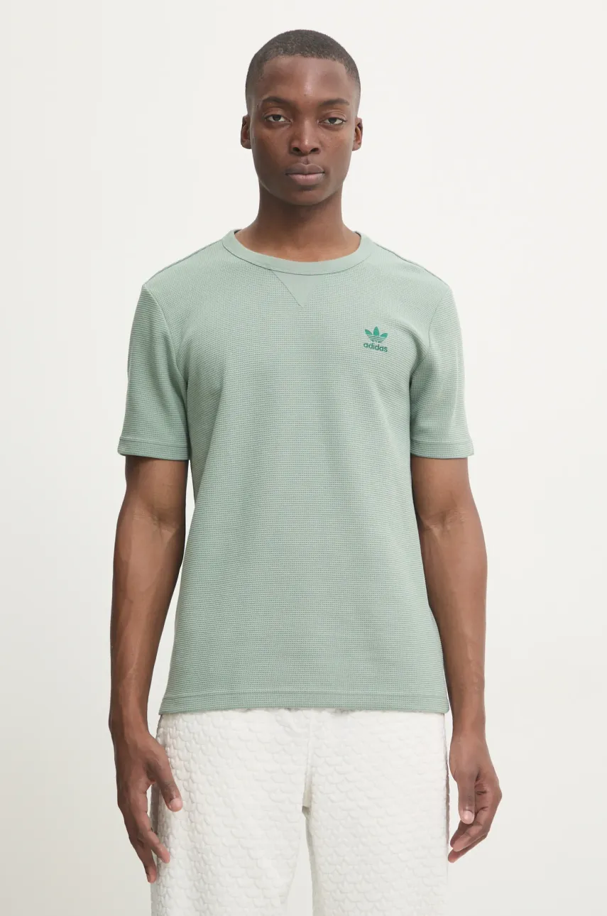 adidas Originals tricou Essential barbati, culoarea verde, neted, JD2446