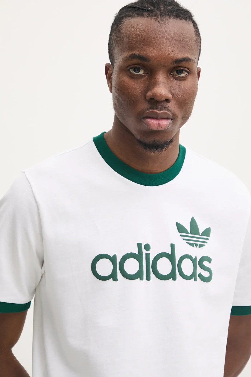 Бавовняна футболка adidas Originals SIMPLE TEE чоловіча колір білий з принтом JC8371 