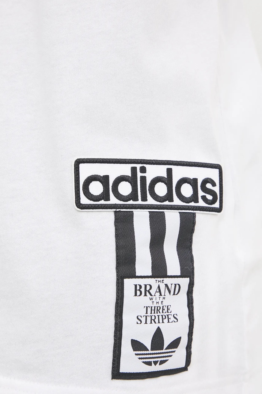 Βαμβακερό μπλουζάκι adidas Originals Adibreak ανδρικά, χρώμα: άσπρο, JD4195 φωτογραφία
