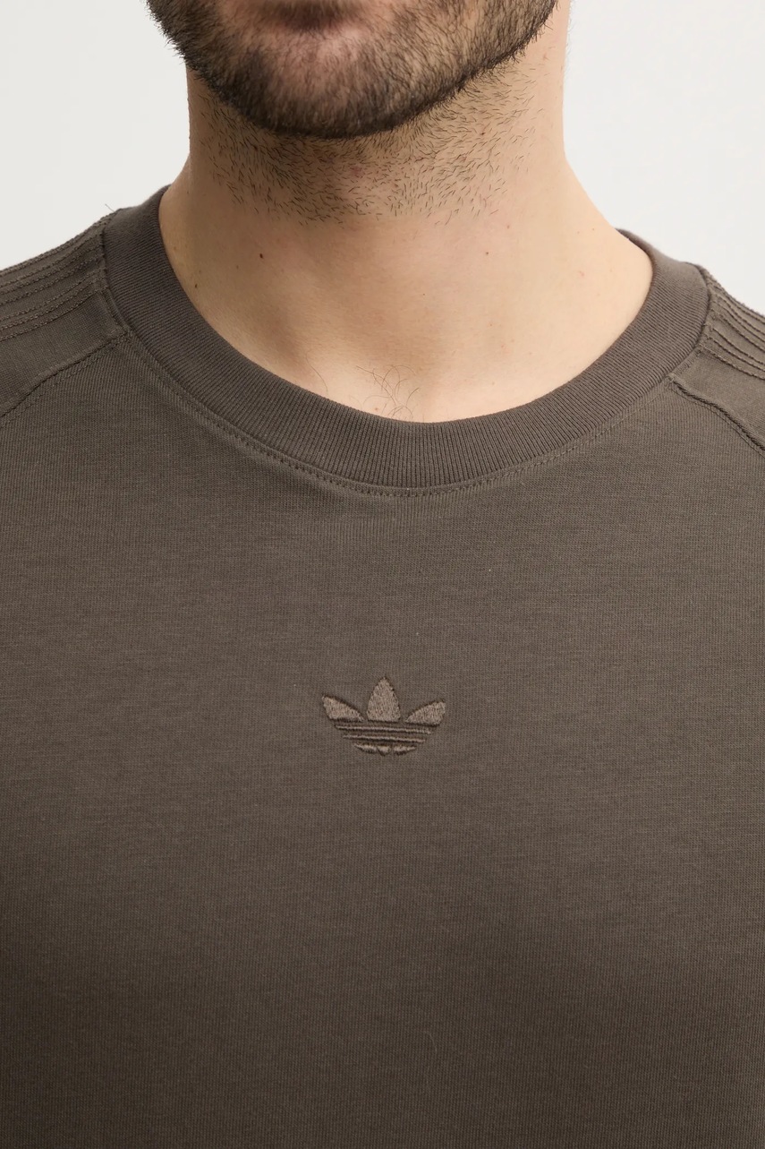 Βαμβακερό μπλουζάκι adidas Originals Essential χρώμα: πράσινο, JD3276 φωτογραφία