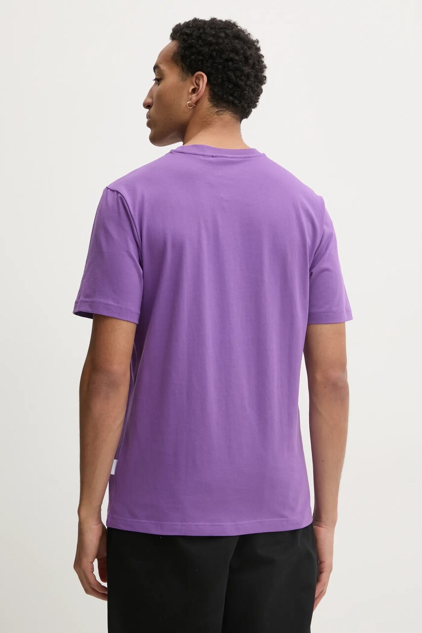 adidas Originals pamut póló Q12 TS STREET W lila, férfi, nyomott mintás, JP4498 termék 2. képe