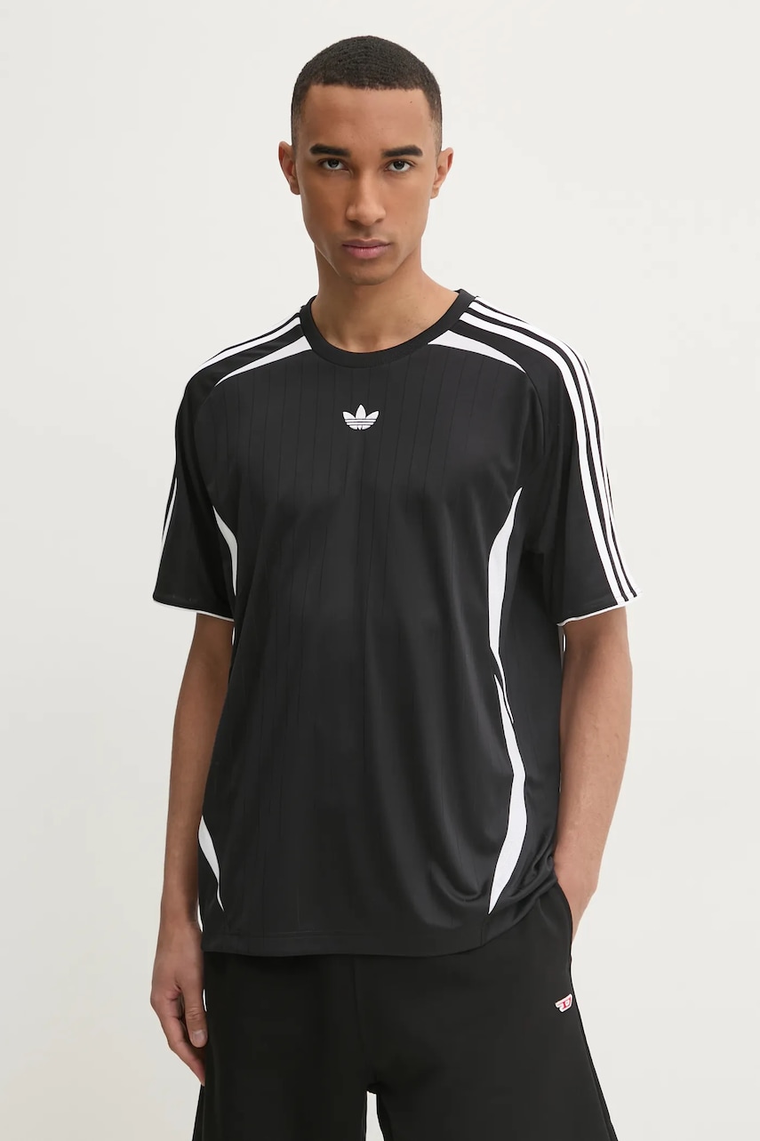 adidas Originals tricou Teamgeist bărbați, culoarea negru, cu imprimeu, JC6229 adidas Originals tricou Teamgeist bărbați, culoarea negru, cu imprimeu, JC6229