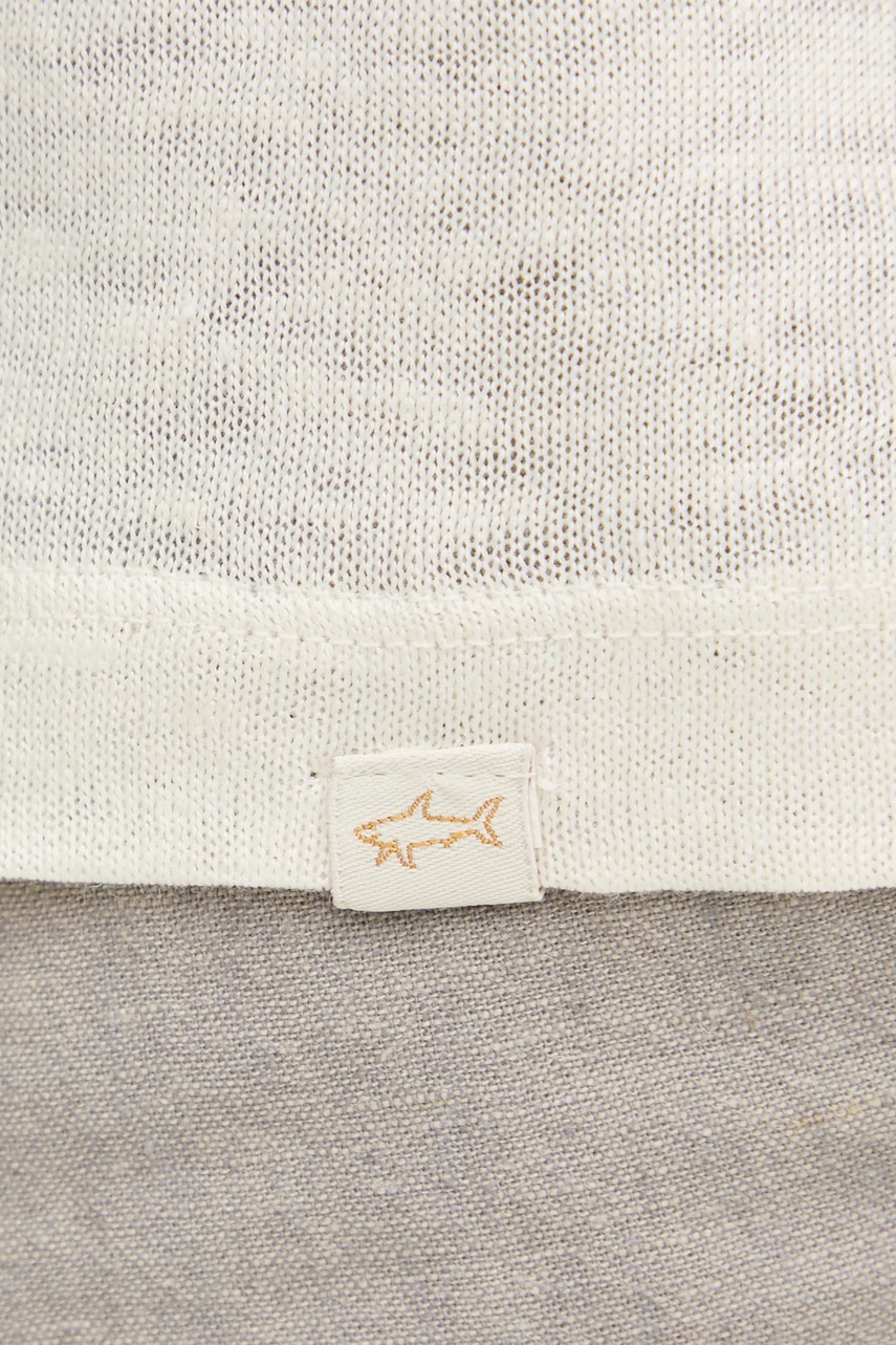 Λευκό μπλουζάκι Paul&Shark ανδρικό, χρώμα: μπεζ, 25411020 φωτογραφία