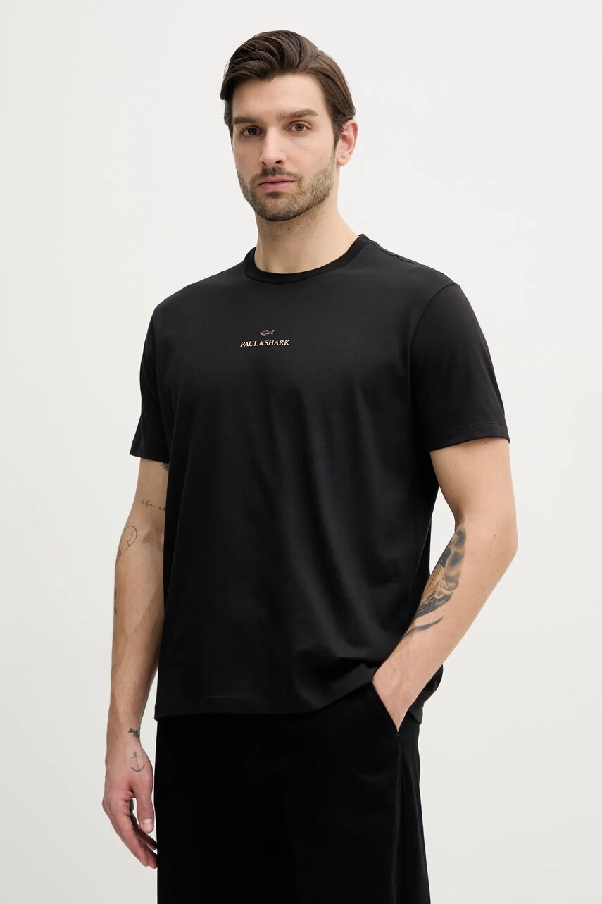 Paul&Shark tricou culoarea negru, cu imprimeu, C0P1240