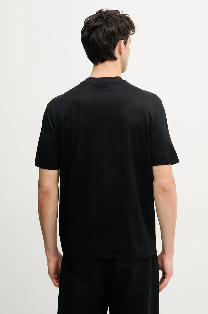 Футболка Emporio Armani мужская цвет чёрный с аппликацией EM001033 AF10017 Футболка Emporio Armani мужская цвет чёрный с аппликацией EM001033 AF10017