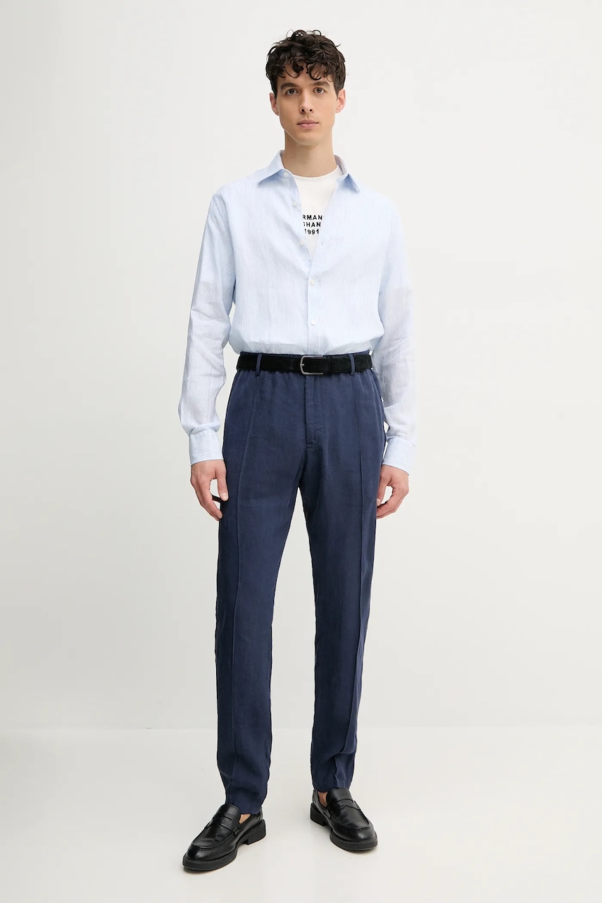 Хлопковая футболка Armani Exchange мужская цвет бежевый с аппликацией XM000540 AF10362 Хлопковая футболка Armani Exchange мужская цвет бежевый с аппликацией XM000540 AF10362