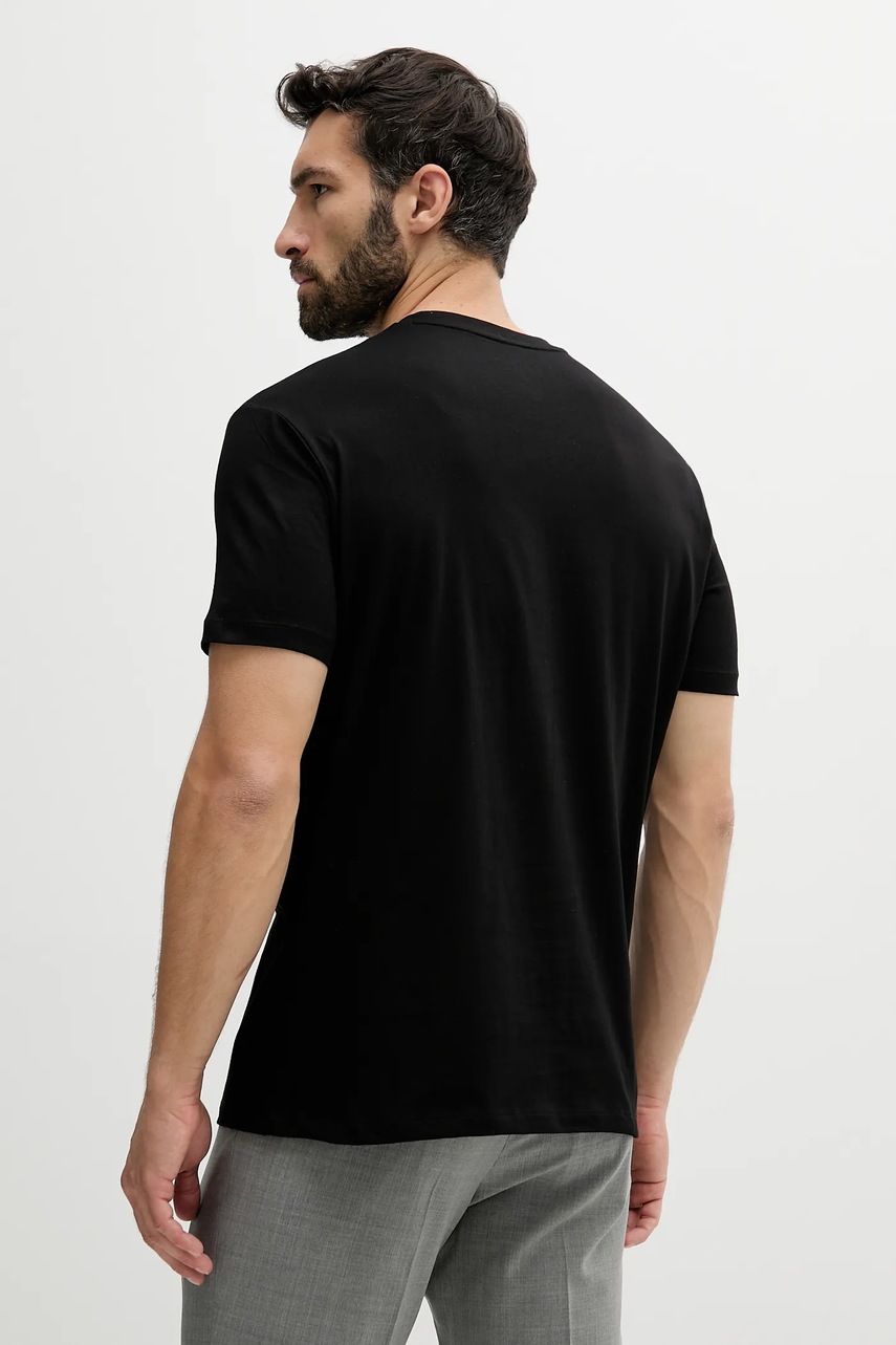 Armani Exchange t-shirt bawełniany męski kolor czarny z aplikacją XM000552 AF10356