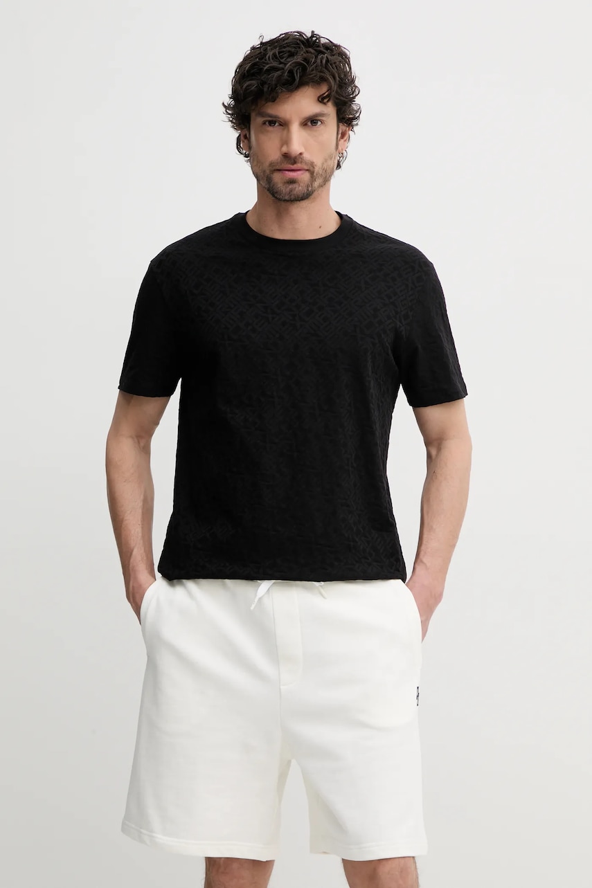 Levně Bavlněné tričko Armani Exchange černá barva, XM000478 AF10337