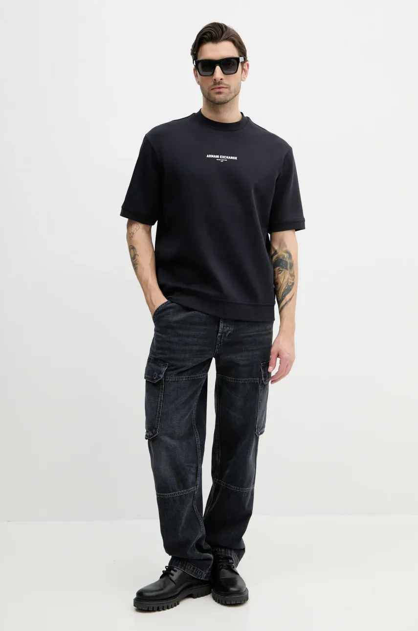Футболка Armani Exchange мужская цвет синий с принтом XM000290 AF10818 Футболка Armani Exchange мужская цвет синий с принтом XM000290 AF10818