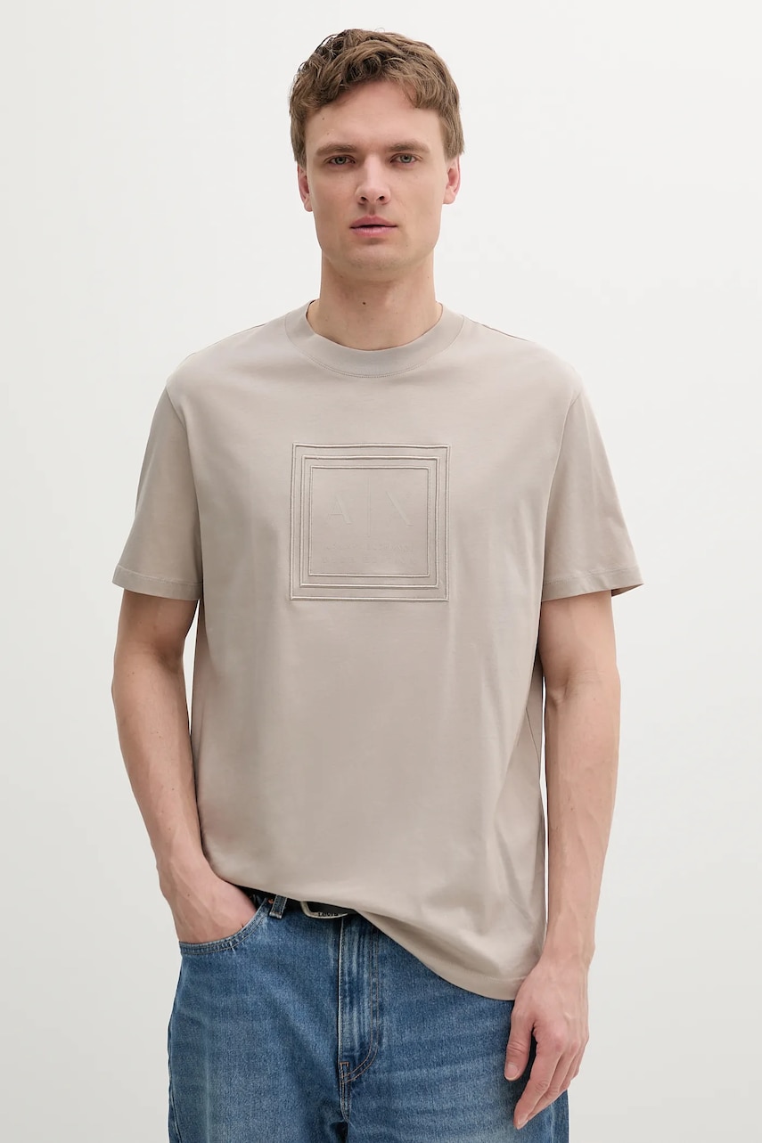 Armani Exchange tricou din bumbac barbati, cu imprimeu, XM000358 AF10364