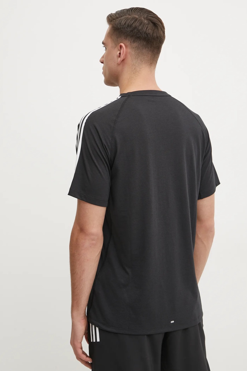 Μπλουζάκι για τρέξιμο adidas Performance Own The Run χρώμα: μαύρο, IQ3834 φωτογραφία