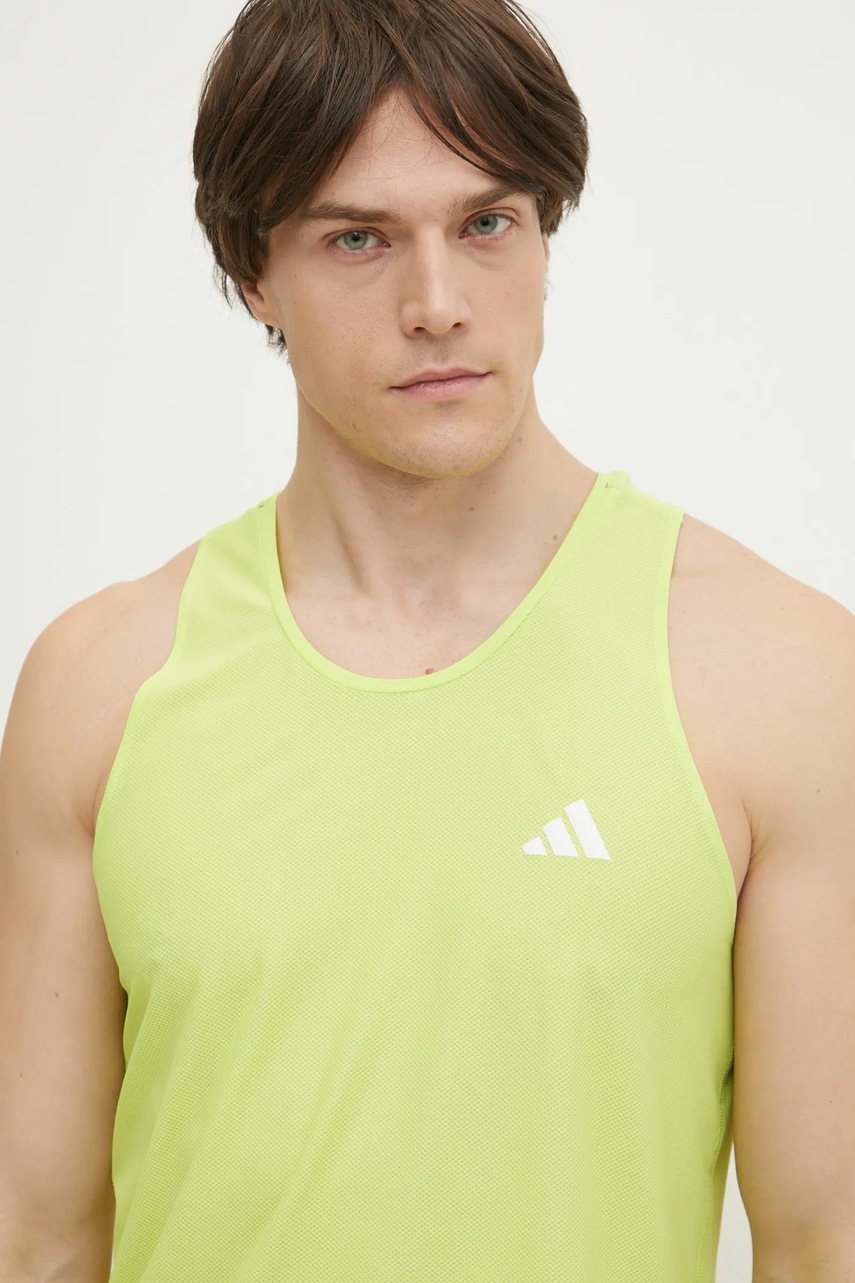 Μπλουζάκι για τρέξιμο adidas Performance Own The Run χρώμα: πράσινο, IV5437 φωτογραφία