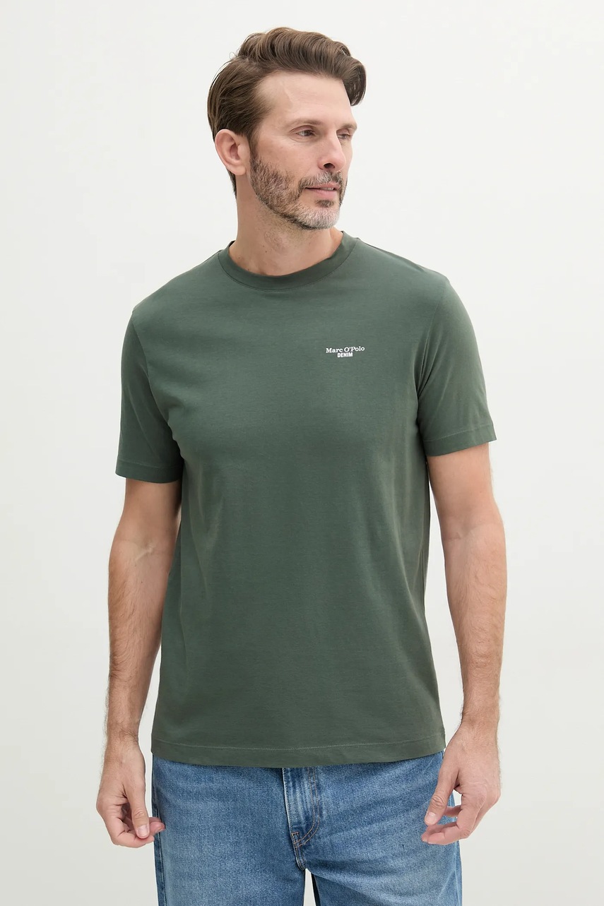 Хлопковая футболка Marc OPolo 2 шт цвет зелёный меланж 5000006181