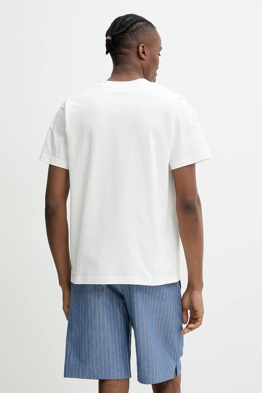 A.P.C. pamut póló t-shirt malone fehér, nyomott mintás, COGCK.M26506 termék 2. képe