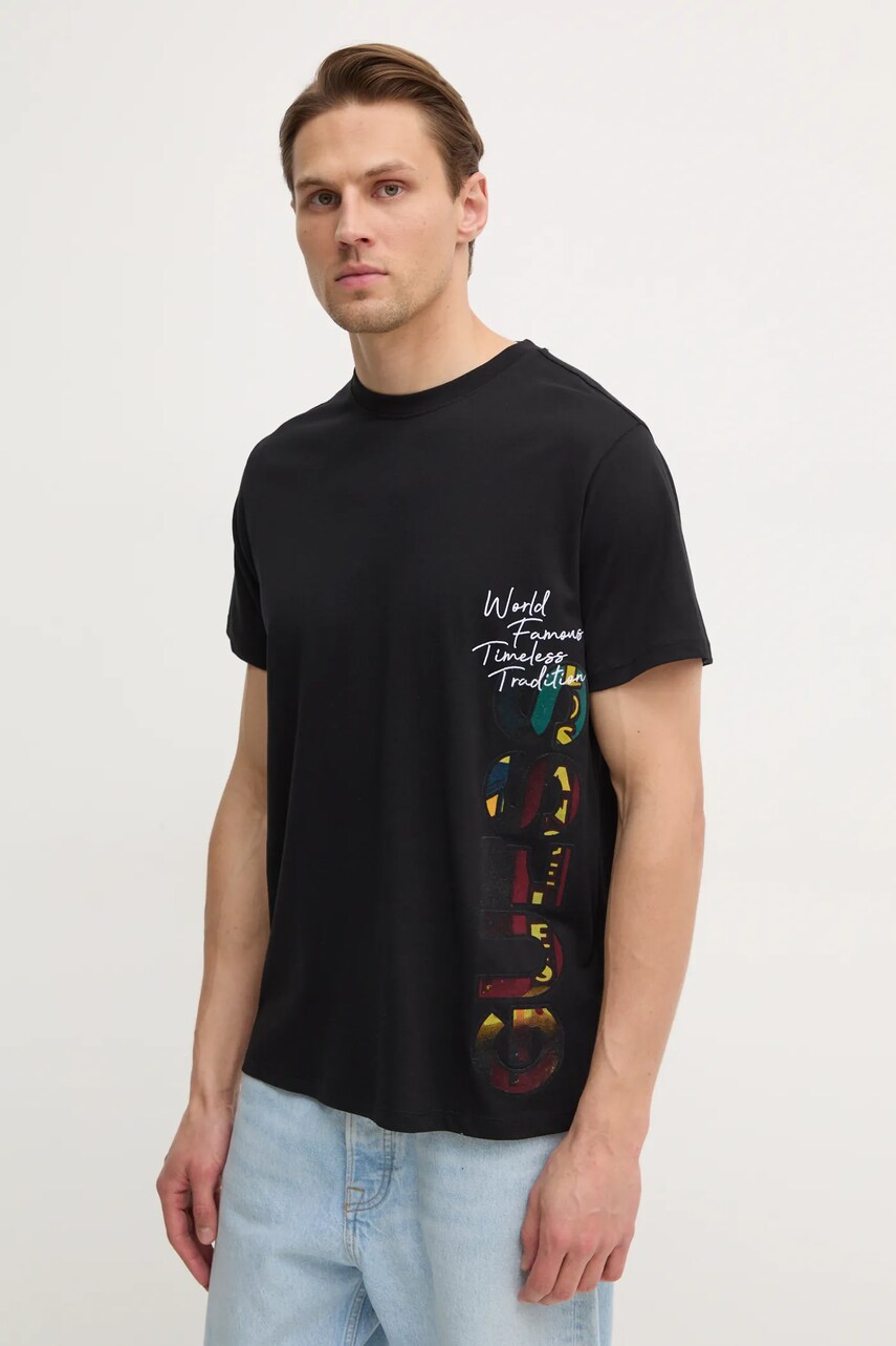 Levně Tričko Guess černá barva, s aplikací, M5RI01 KCHA1