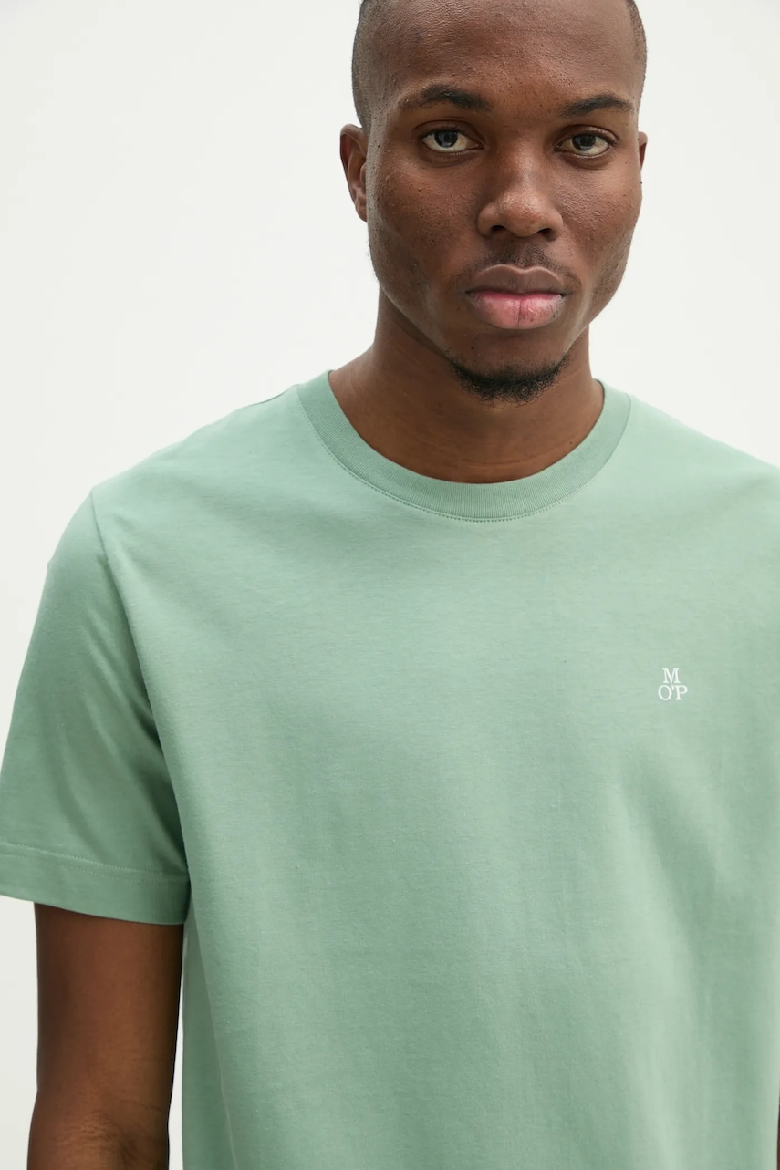 Marc O'Polo tricou din bumbac barbati, culoarea verde, cu imprimeu, 520201251054