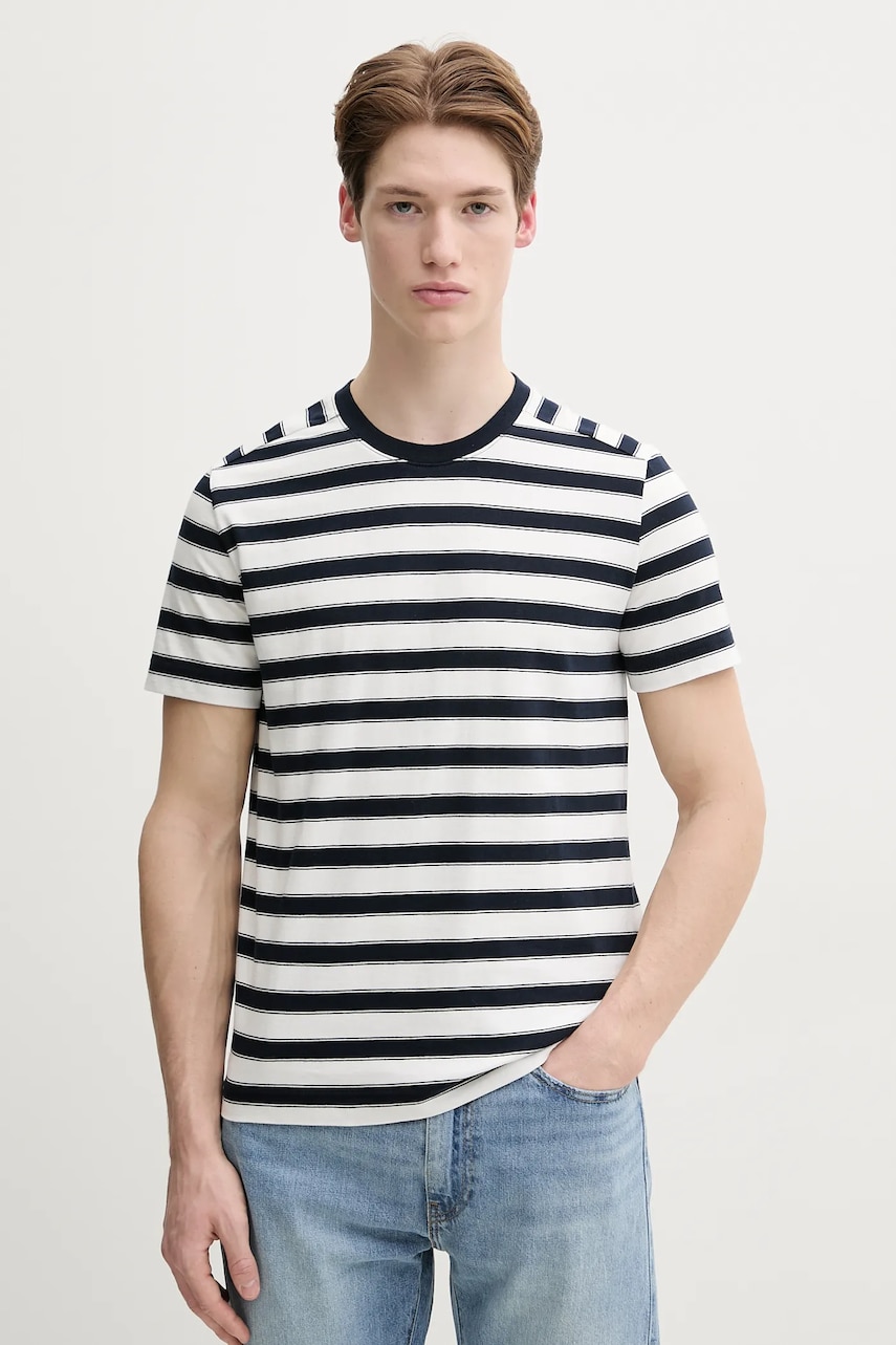 Marc O'Polo tricou din bumbac barbati, culoarea alb, modelator, 522214551220 Marc O'Polo tricou din bumbac barbati, culoarea alb, modelator, 522214551220