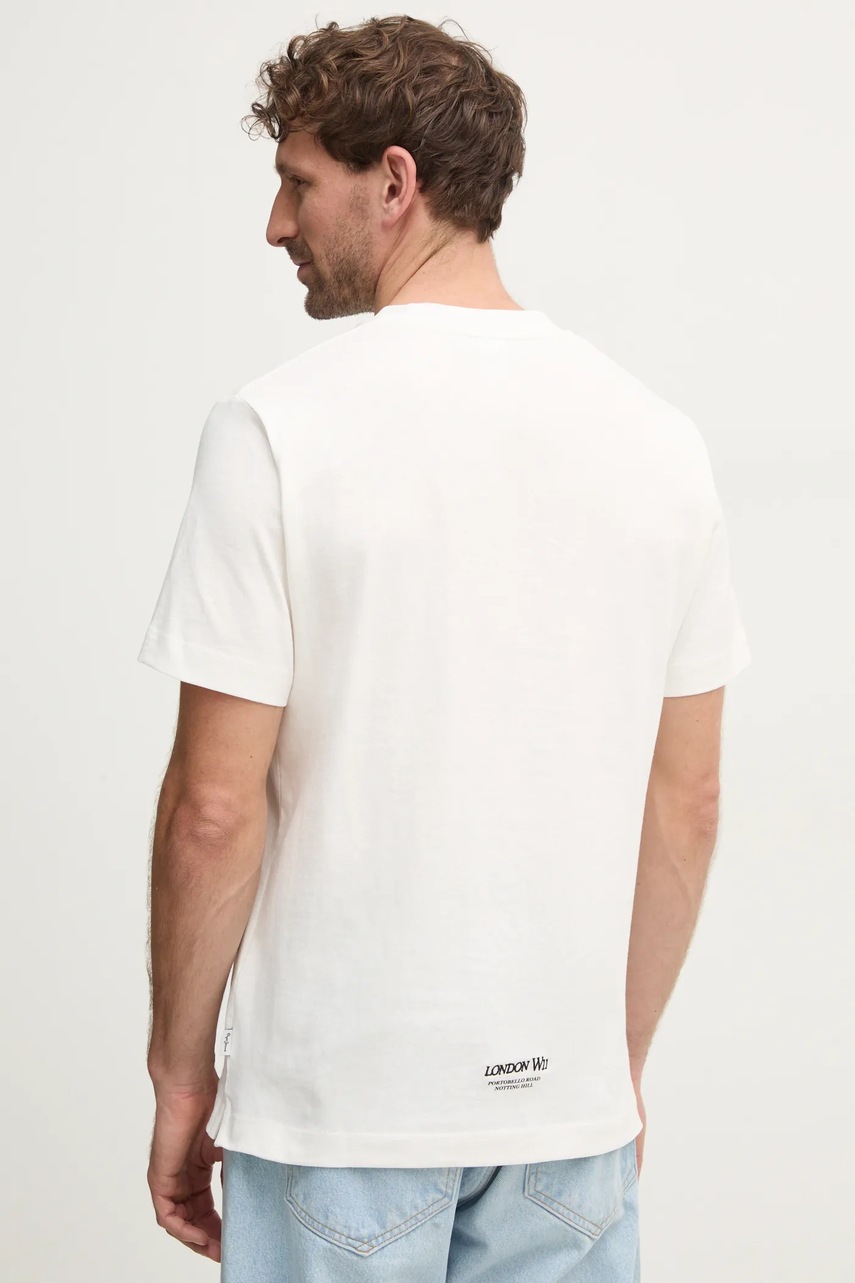 Pepe Jeans pamut póló DARIUS TEE bézs, férfi, nyomott mintás, PM509723 termék 2. képe
