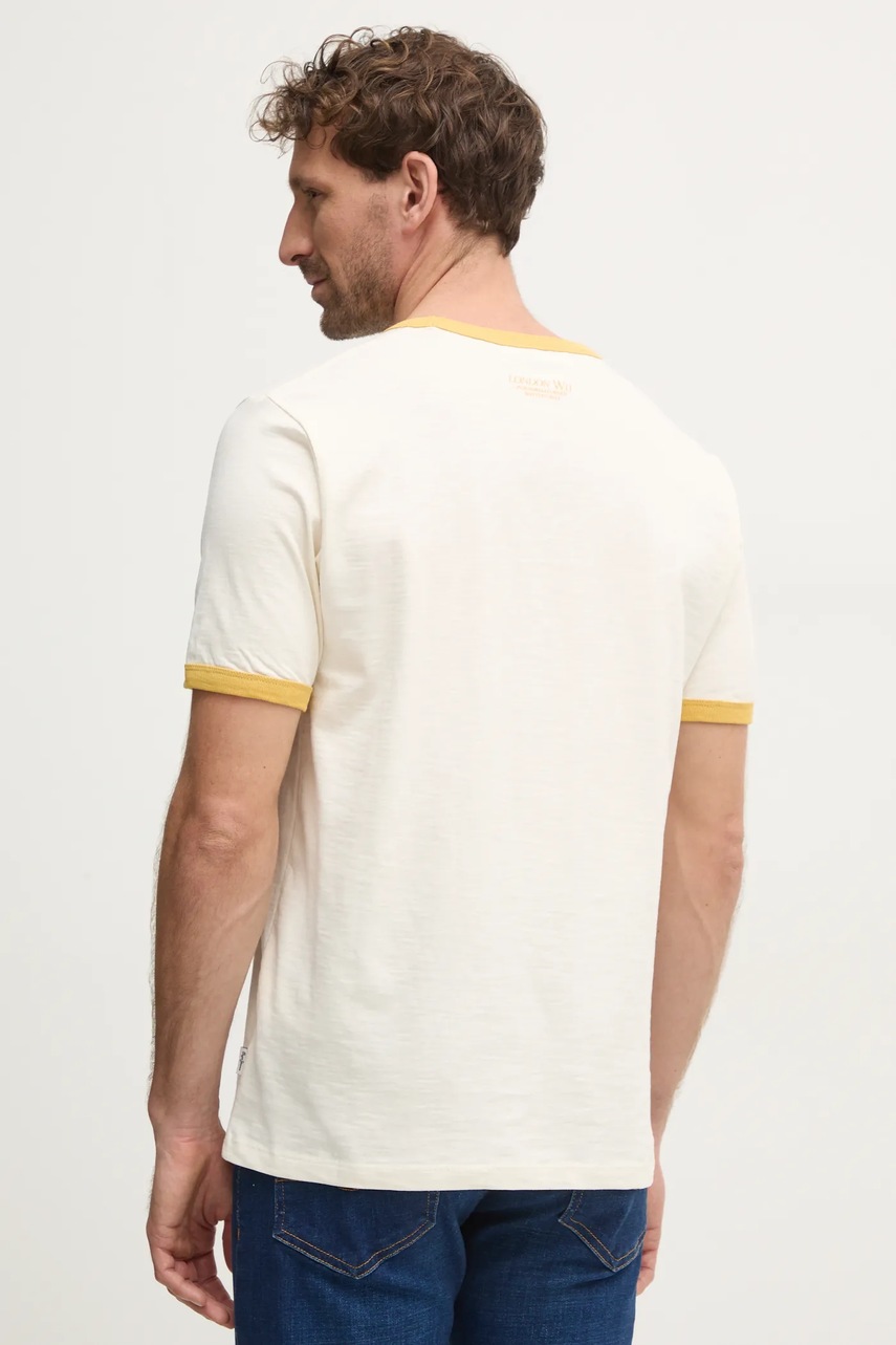 Pepe Jeans pamut póló PACEY bézs, férfi, sima, PM509724 termék 2. képe