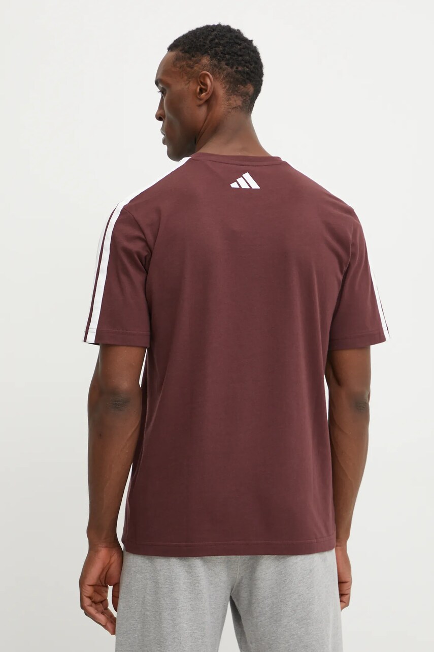 adidas pamut póló M C COLLE Collegiate bordó, férfi, nyomott mintás, JM0380 termék 2. képe