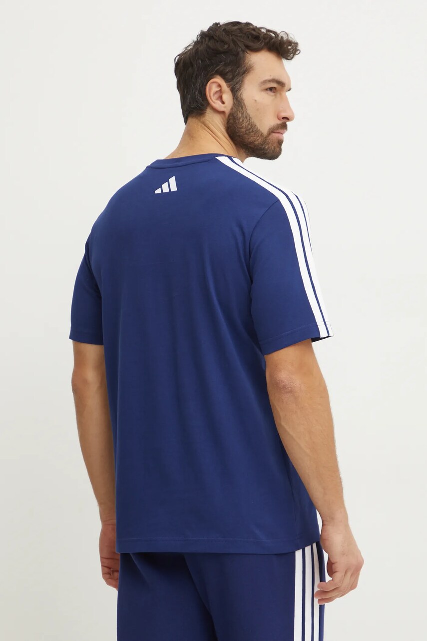 adidas pamut póló M C COLLE Collegiate sötétkék, férfi, nyomott mintás, JM0382 termék 2. képe