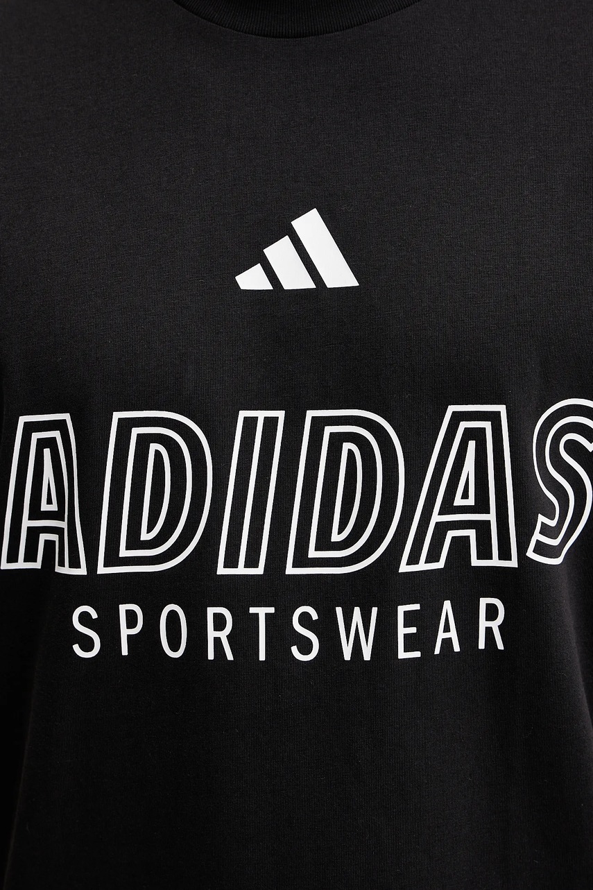 Βαμβακερό μπλουζάκι adidas M C HOT SPW T ανδρικό, χρώμα: μαύρο, JN7851 φωτογραφία