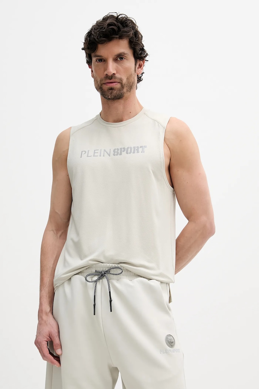 PLEIN SPORT tricou culoarea bej, SAEC MTK7986 STE003N
