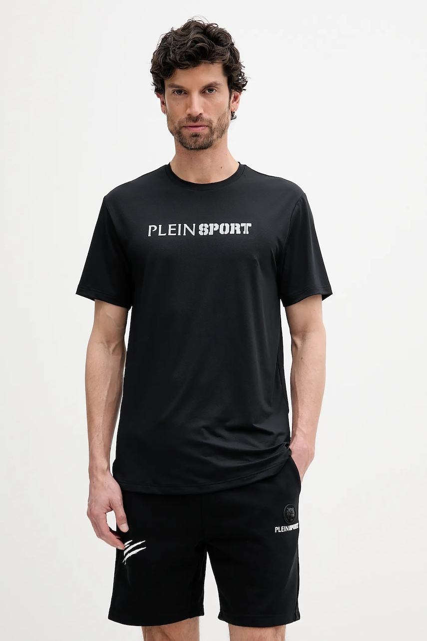 PLEIN SPORT tricou culoarea negru, SAEC MTK7986 STE003N