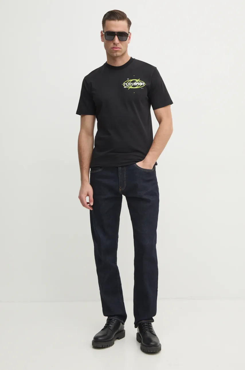 Футболка PLEIN SPORT мужская цвет чёрный с принтом SAEC MTK8012 STE001N Футболка PLEIN SPORT мужская цвет чёрный с принтом SAEC MTK8012 STE001N