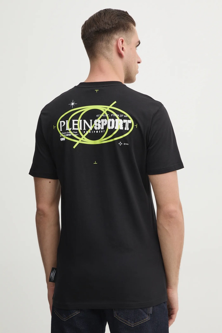 PLEIN SPORT t-shirt fekete, férfi, nyomott mintás, SAEC MTK8012 STE001N termék 2. képe