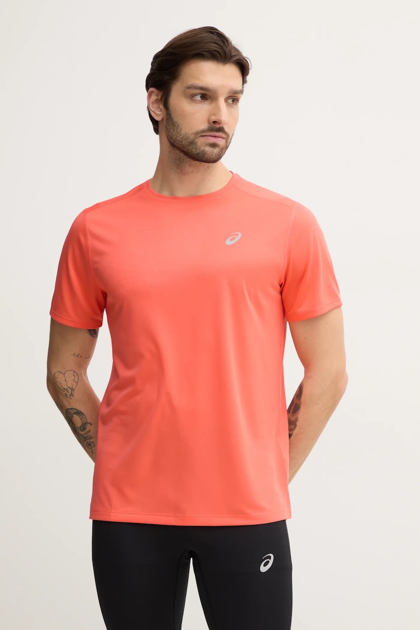 Asics tricou de alergare Core culoarea portocaliu, neted, 2011D221 Asics tricou de alergare Core culoarea portocaliu, neted, 2011D221