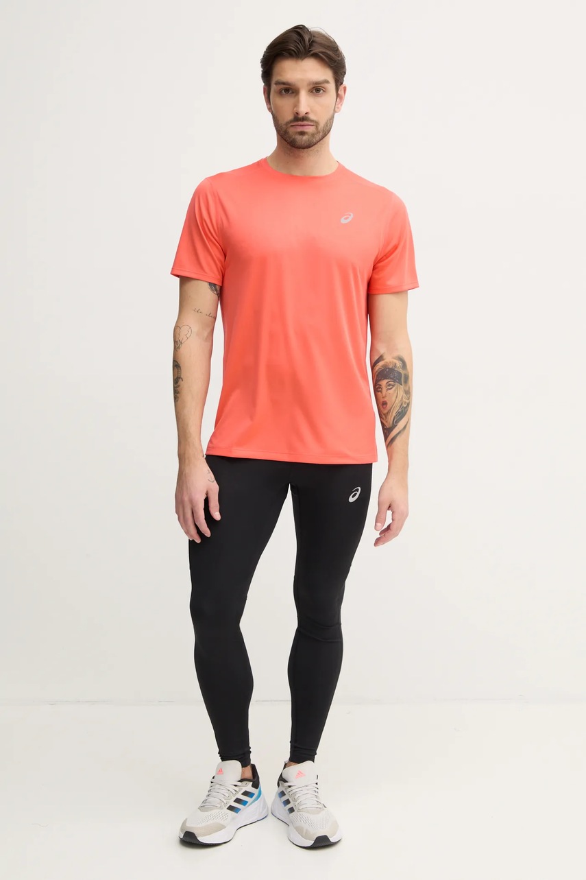 Футболка для бега Asics Core цвет оранжевый однотонная 2011D221 Футболка для бега Asics Core цвет оранжевый однотонная 2011D221