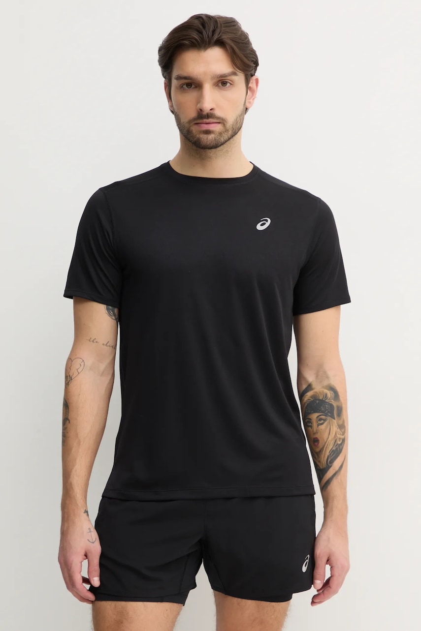 Asics tricou de alergare Core culoarea negru, neted, 2011D221 Asics tricou de alergare Core culoarea negru, neted, 2011D221