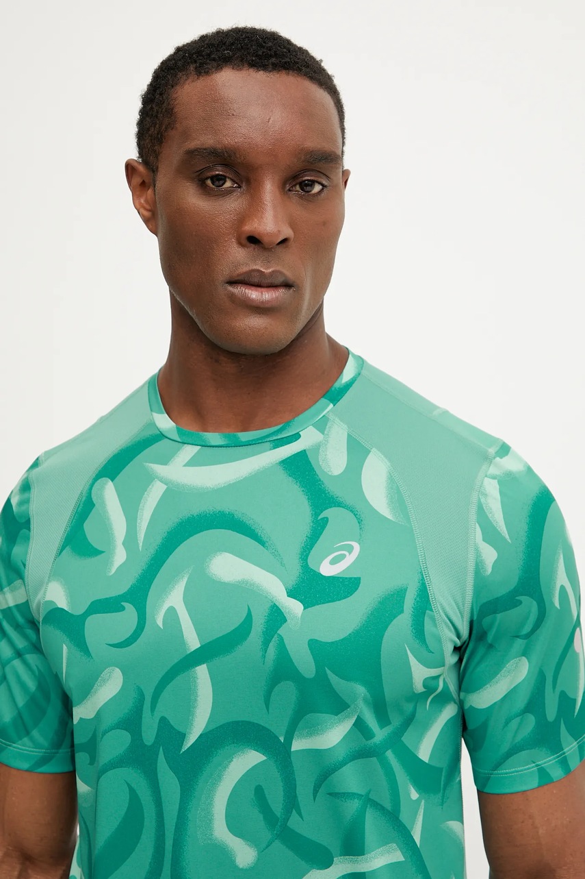 Μπλουζάκι για τρέξιμο Asics Road χρώμα: τιρκουάζ, 2011D095 φωτογραφία