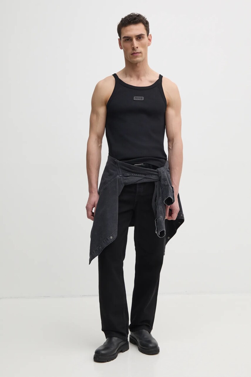 Футболка Versace Jeans Couture цвет чёрный 78GAH614 J0198 Футболка Versace Jeans Couture цвет чёрный 78GAH614 J0198