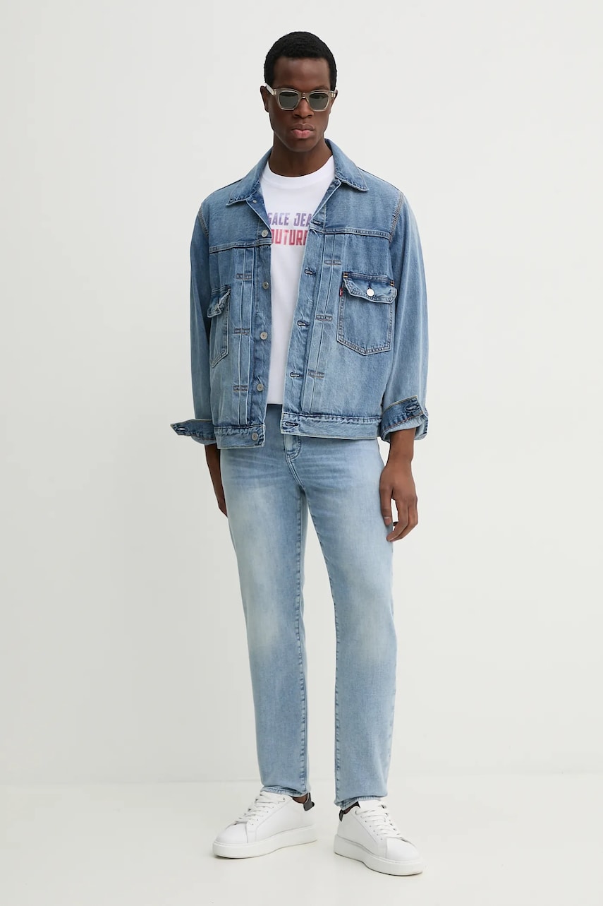 Хлопковая футболка Versace Jeans Couture мужская цвет белый с принтом 78GAHC02 CJ01C Хлопковая футболка Versace Jeans Couture мужская цвет белый с принтом 78GAHC02 CJ01C