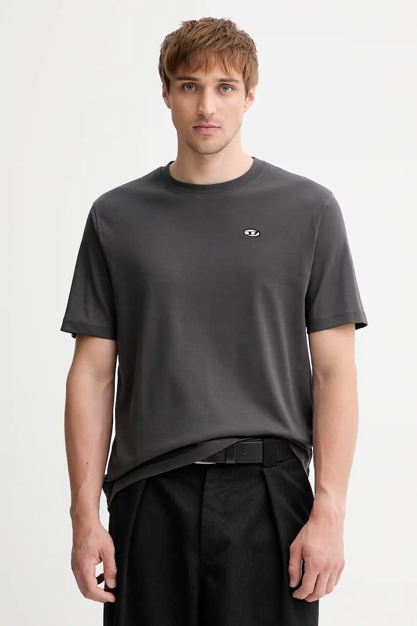 Levně Tričko Diesel T-ADJUST-DOVAL-PJ T-SHIRT pánské, béžová barva, A15056.0AIJU