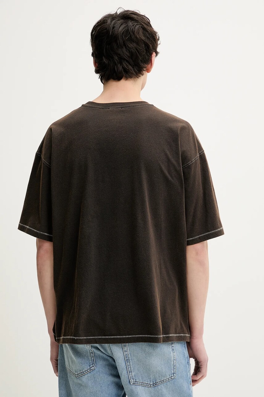 Diesel pamut póló T-BOXT-R4 T-SHIRT barna, férfi, nyomott mintás, A16208.0DRAM termék 2. képe