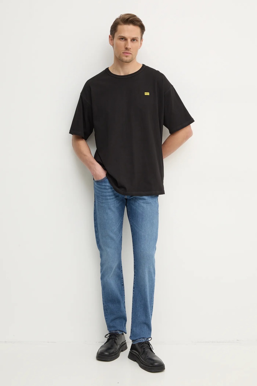 Βαμβακερό μπλουζάκι Diesel T-BOXT-R30 T-SHIRT ανδρικά, χρώμα: μαύρο, A16400.0QIAM φωτογραφία
