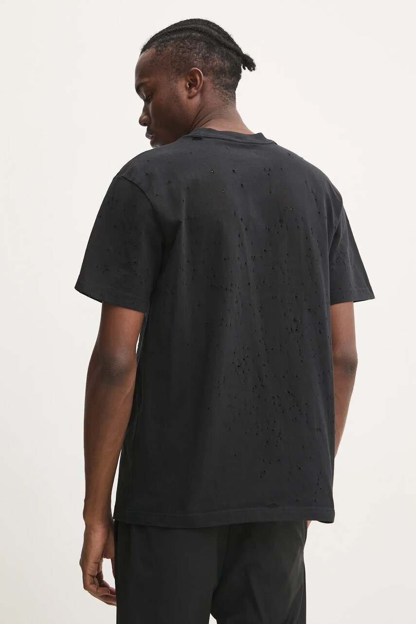 PURPLE BRAND pamut póló HWT JERSEY SS TEE fekete, férfi, nyomott mintás, P117-HBBT125 termék 2. képe