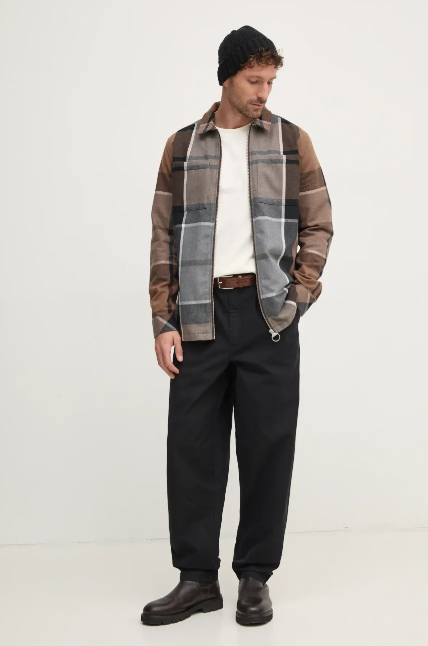 Хлопковая футболка Barbour мужская цвет бежевый с принтом MTS1382WH32 Хлопковая футболка Barbour мужская цвет бежевый с принтом MTS1382WH32