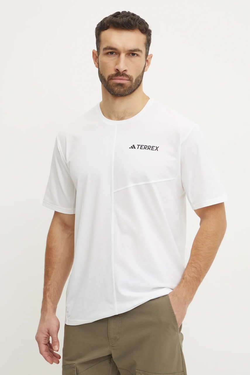 adidas TERREX tricou sport Multi culoarea bej, neted, JE0391 adidas TERREX tricou sport Multi culoarea bej, neted, JE0391
