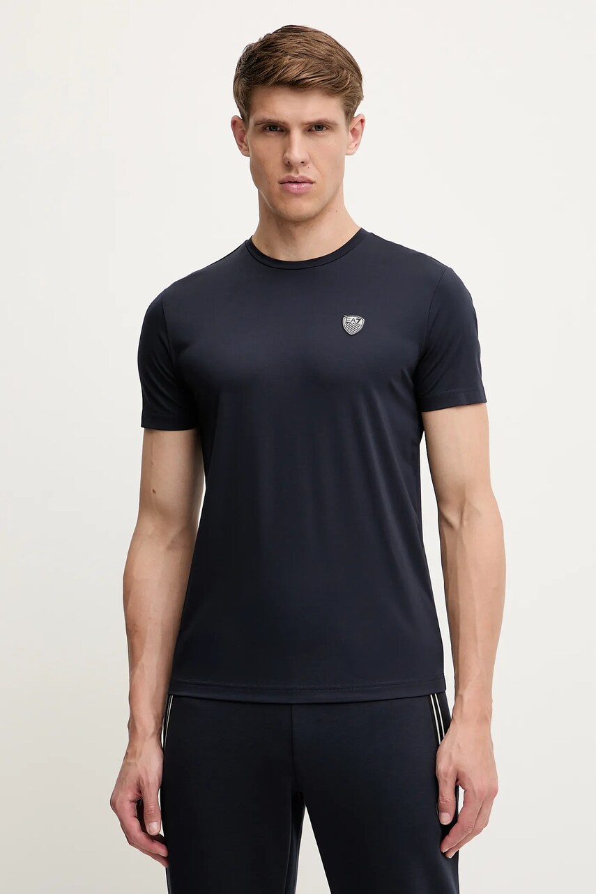 Levně Tričko EA7 Emporio Armani pánské, tmavomodrá barva, PJRGZ.8NPT16