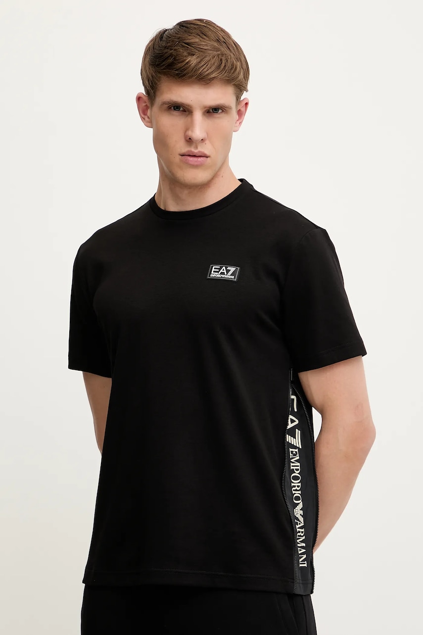 Levně Tričko EA7 Emporio Armani pánské, černá barva, AF14616.7M000516