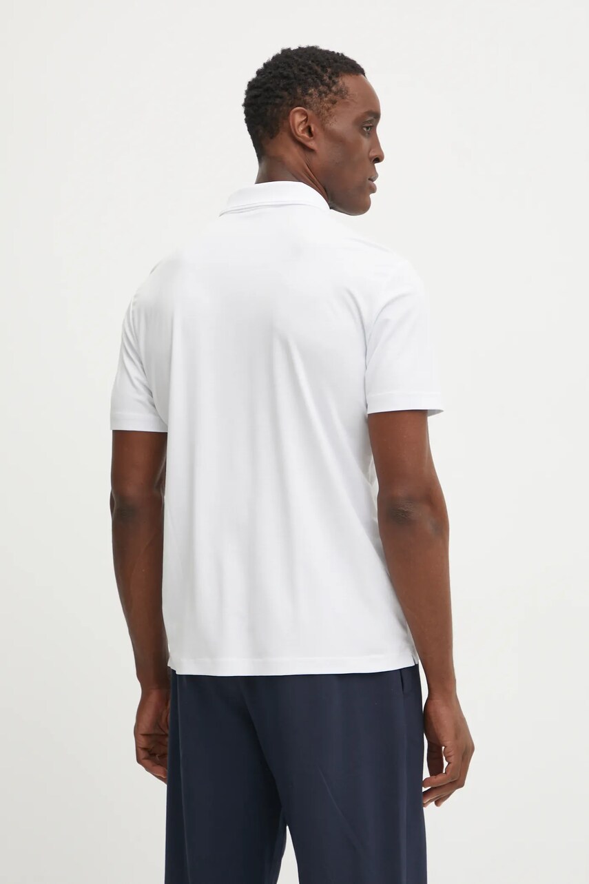 EA7 Emporio Armani poló fehér, férfi, nyomott mintás, AF13530.7M000180 termék 2. képe